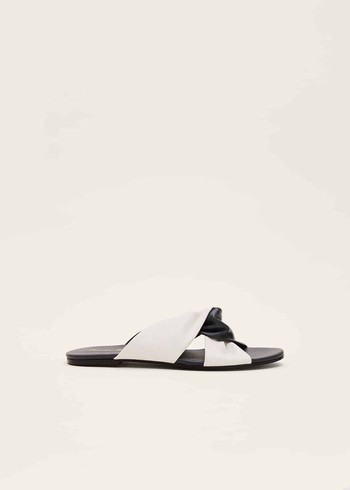 Phase Eight Knotted Flats Navy/White USA | 8072415-RL